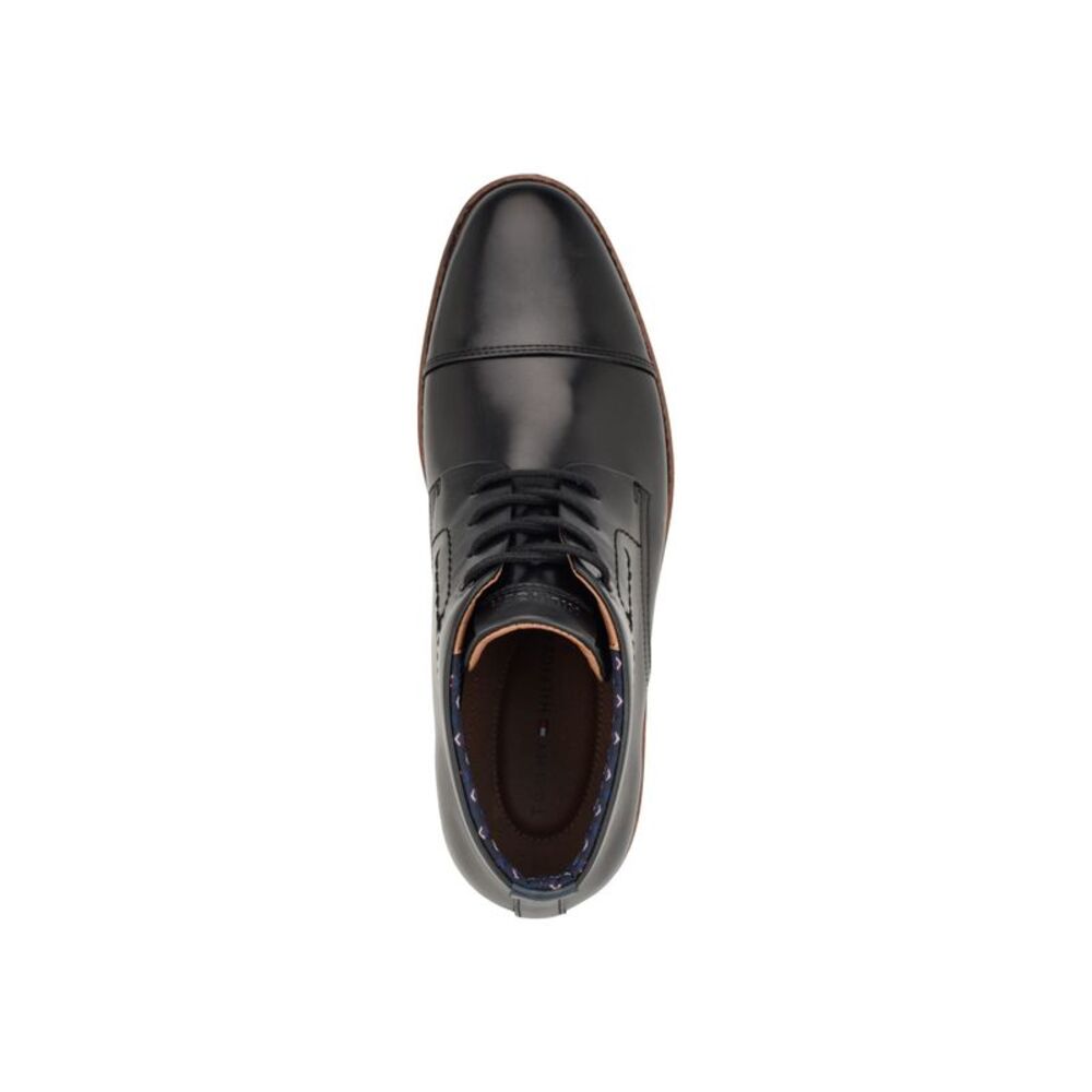 TOMMY HILFIGER Mens Black Rawstin Cap Toe Lace-Up Dress Chukka Boots 9 M - Picture 3 of 4